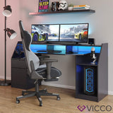 Vicco Bureau Joel, Noir, 180 x 66 cm