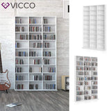 Vicco Étagère CD Jukebox, Blanc, 102 x 178 cm