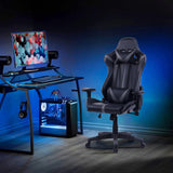 VICCO Chaise Gaming PU Cuir Ergonomique Fauteuil Gaming, Adultes Enfants Siege Gaming Gamer avec Fonction Bascule,