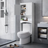 VICCO Meuble Toilettes Rangement, Etagere étagère Toilette avec 2 Portes et Etagère Ouverte Blanc