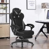 VICCO Chaise Gaming Tissu Respirant Ergonomique Fauteuil Gaming, Livestream Siege Gaming Gamer avec Repose-Pieds,