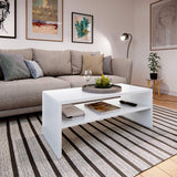 Vicco Table Basse, Blanc, 99 x 40 cm