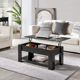 VICCO Table Basse avec Plateau Relevable en Pin Compartiment Caché Table de Salon Moderne 98 x 50 x 42 cm