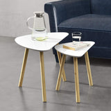 Lot de 2 Tables Basses Gigognes de Salon Design