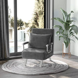 VICCO Fauteuil chauffeuse canapé-lit Convertible 1 Place déhoussable Grand Confort Coussin Pieds