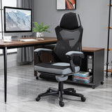 VICCO Chaise de Bureau Fauteuil Gaming Hauteur réglable 58 x 72 x 108-118 cm Gris Noir