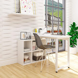 VICCO Bureaux Table d'ordinateur Table de Bureau Table de Travail avec étagères en Bois,Blanc 116x75x80cm