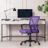 VICCO Chaise de Bureau Ergonomique Fauteuil Bureau Pivotant en Maille Respirant Support Lombaire Réglable Violet