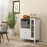 VICCO Meuble Micro-Ondes, Armoire de Cuisine, Buffet, avec 1 Niche 3 Portes,