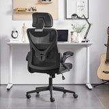 VICCO Chaise de Bureau en Maille avec Appui-tête réglable Haut Dossier Chaise d'Ordinateur Pivotante Charge Max Noir