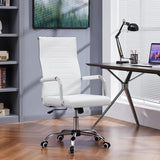 VICCO Chaise de Bureau Ergonomique avec Dossier Haut Inclinable en Similicuir de Bureau