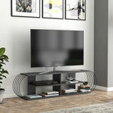 Meuble TV de Salon Banc Télé Industriel Support Rangement Console Jeux Etagères 180 x 31 x 42 cm