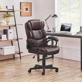 VICCO Fauteuil de Bureau en Similicuir Chaise de Bureau Erconomique Hauteur Réglable Dossier Inclinable Siège Rembourré Marron