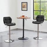 VICCO Lot de 2 Tabourets de Bar Réglables en Hauteur Modernes,Chaises de Bar en Similicuir et Métal ,44 × 50,5 × 89 cm 2/Noir