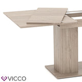 VICCO Table Vicco DIX 90 x 140 cm - Table de salle à manger avec rallonge 180 cm