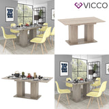 VICCO Table Vicco DIX 90 x 140 cm - Table de salle à manger avec rallonge 180 cm