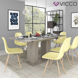 VICCO Table Vicco DIX 90 x 140 cm - Table de salle à manger avec rallonge 180 cm